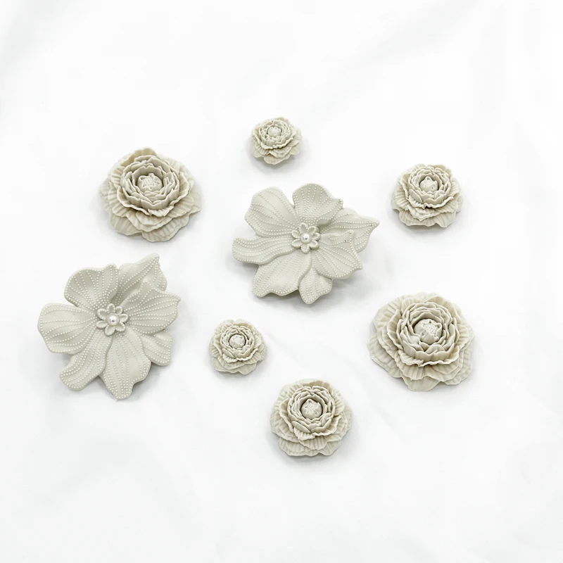 Modische Blumen-Schuhcharms-Set Premium Schuhdekoration DIY Abnehmbare Schuhschnalle 1 Set – Detail 9