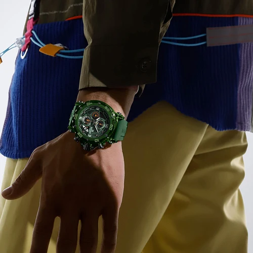 Imagen 2 del producto NAVIFORCE relojes de lujo para hombres 5ATM impermeable a prueba de golpes correa de silicona reloj de pulsera de cuarzo reloj deportivo masculino reloj Masculino