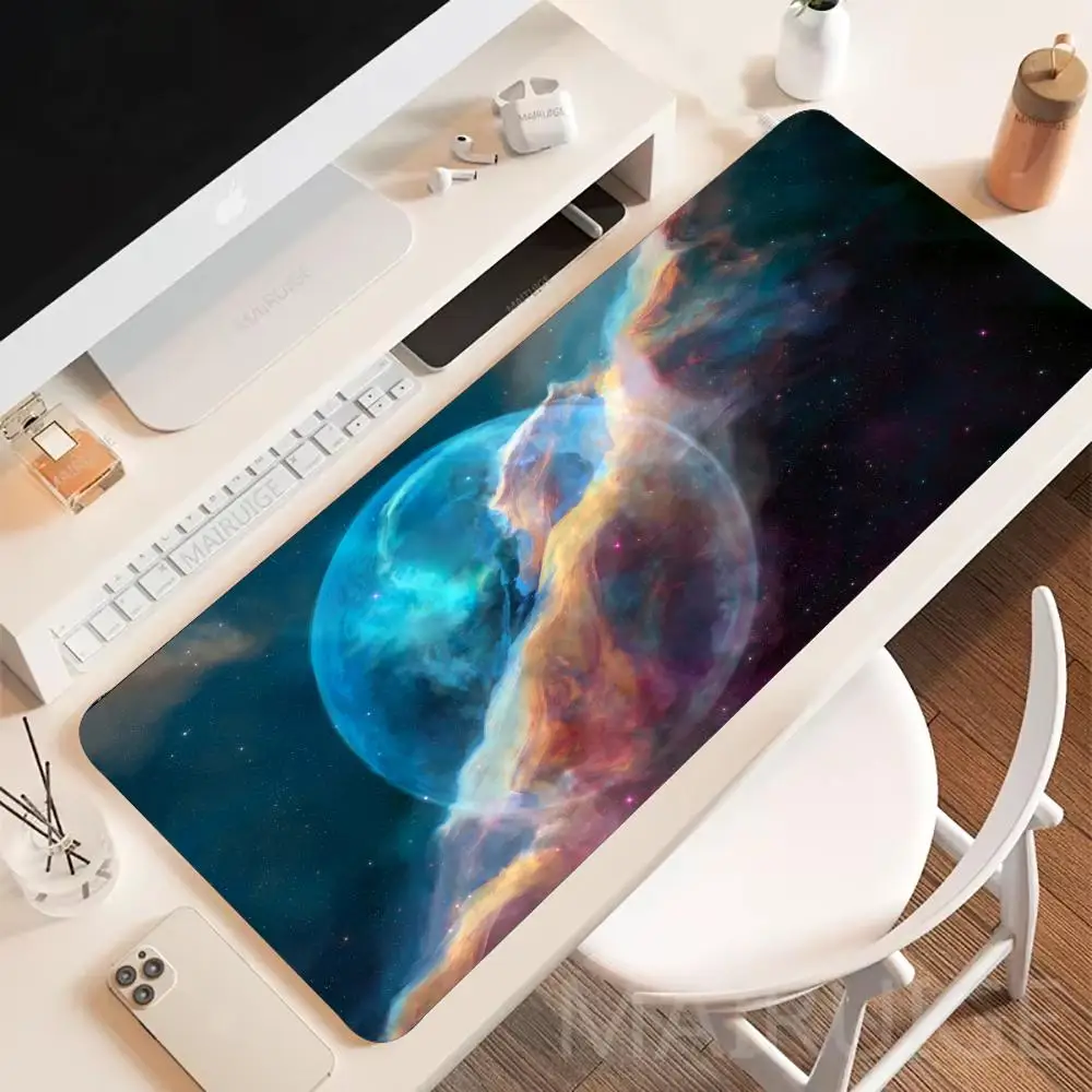 

Коврик для мыши Universe Nebula, настольный аксессуар, эстетический большой нескользящий коврик для ноутбука, планшета со швами, мини-удлиненные коврики, коврики для мыши для ПК