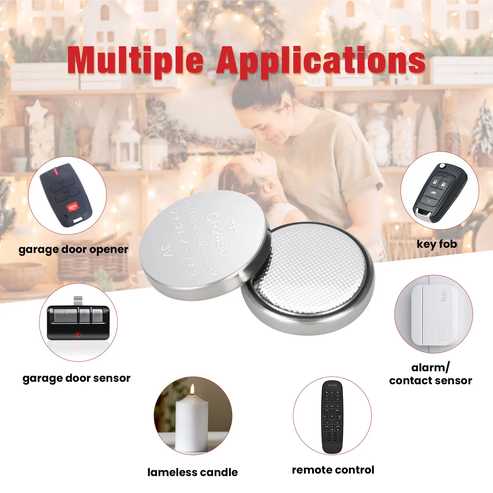 

3V CR2450 Lithium Coin Button Batteries 600mAh 5029LC LM2450 DL2450 CR2450N BR2450 for Watches Remote Controls Electronic Device