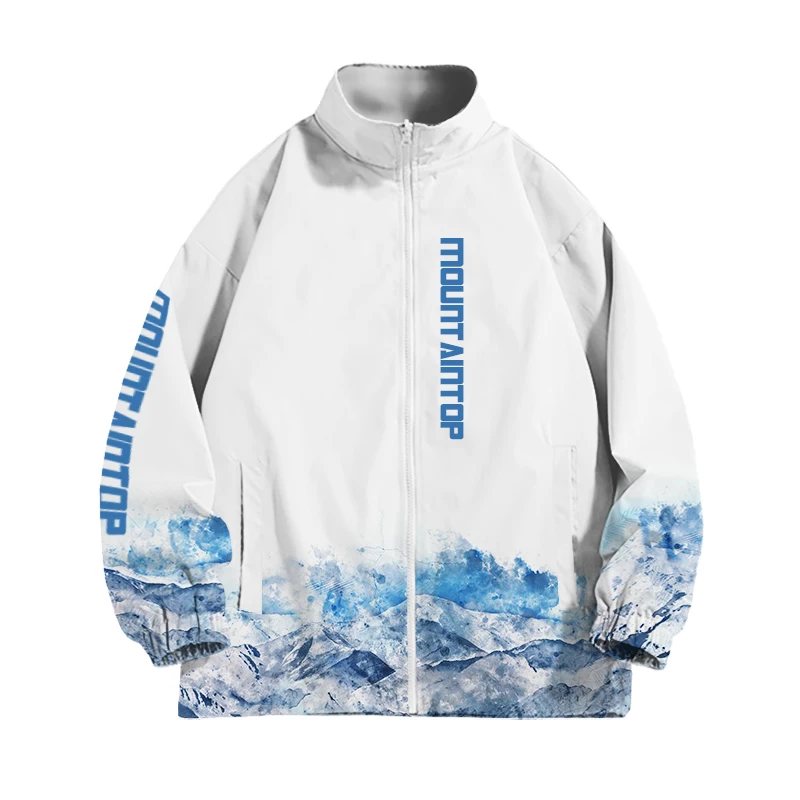 

Trendy ex Loose Winter Jaet Mountain Lacape Design Windproof Warm High Street Sle Polyester Fiber Long Sve Zipp...