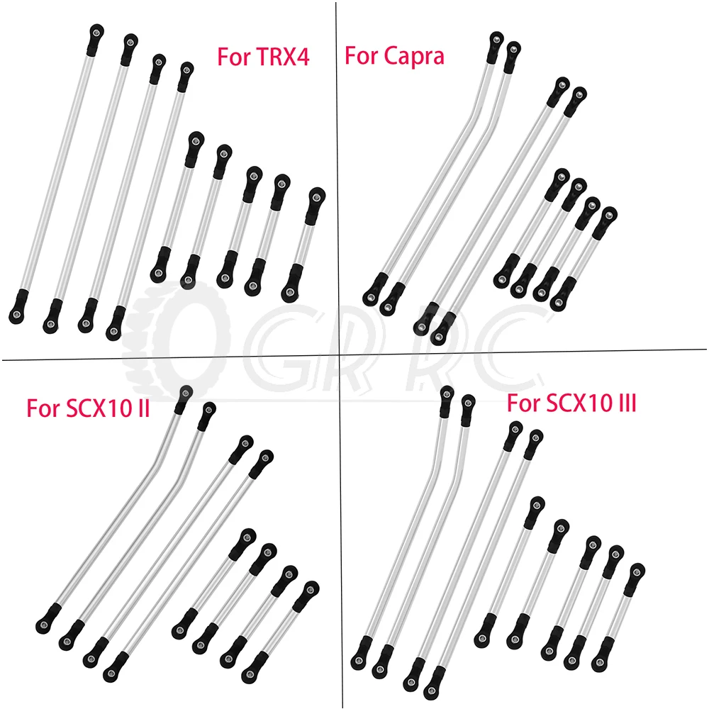 LCG Girder Frame Stainless Steel Linkage Link Rod Rod End For 1/10 RC Crawler Axial SCX10 III TRX4 Capra LCG Rails Chassis Kit