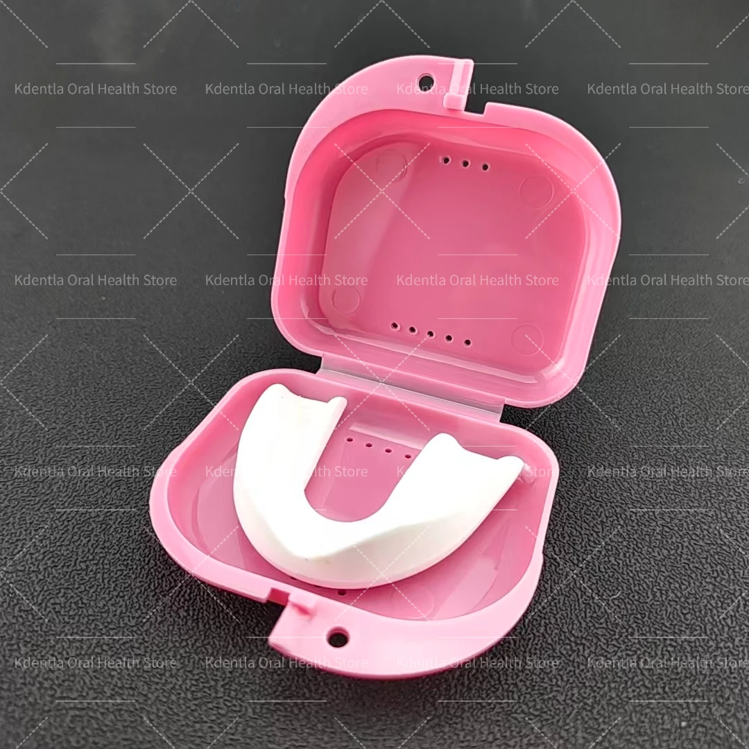 50Pcs  Denture Tray Box Dental Orthodontic Retainer Box Case Plastic Teeth Container Denture Box False Teeth Protective Case