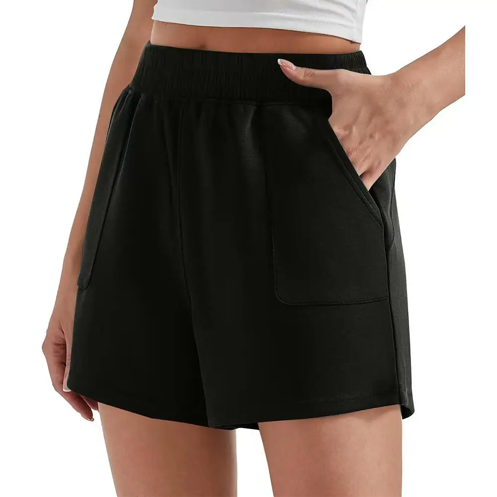 Loose Pocket Shorts Women's Casual Shorts Winter Shorts Applicable For Female Polyester Fabric For Holiday For Vacation