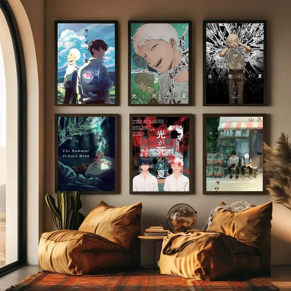 Anime The S-Summer H-Hikaru D-Died Painting  Canvas Poster Hallway Bedroom Living Room Home bar Decoration interior Wall