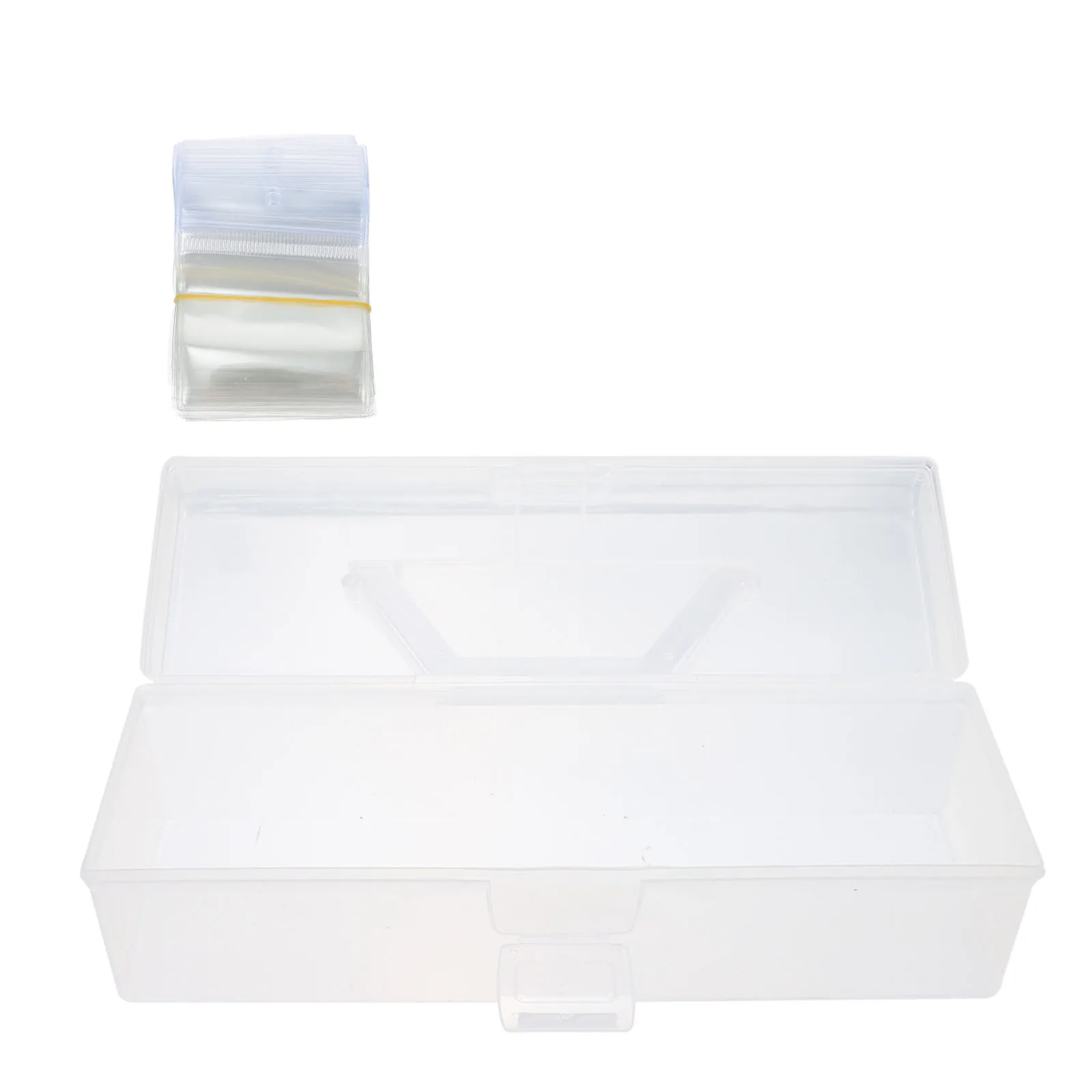 

Jewelry Storage Transparent PVC Case Earrings Holder Display Containers Earrings Organizing Case With Bags Small Items Organizer