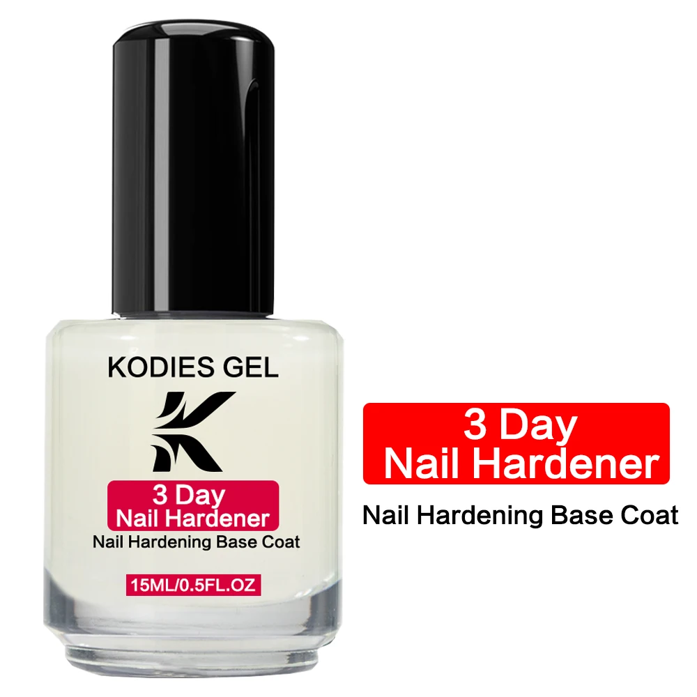 KODIES GEL Indurente per unghie Extra forte e crescita Rinforzo per smalto Super Shine Cheratina Retinolo Finitura Riparazione Unghie danneggiate
