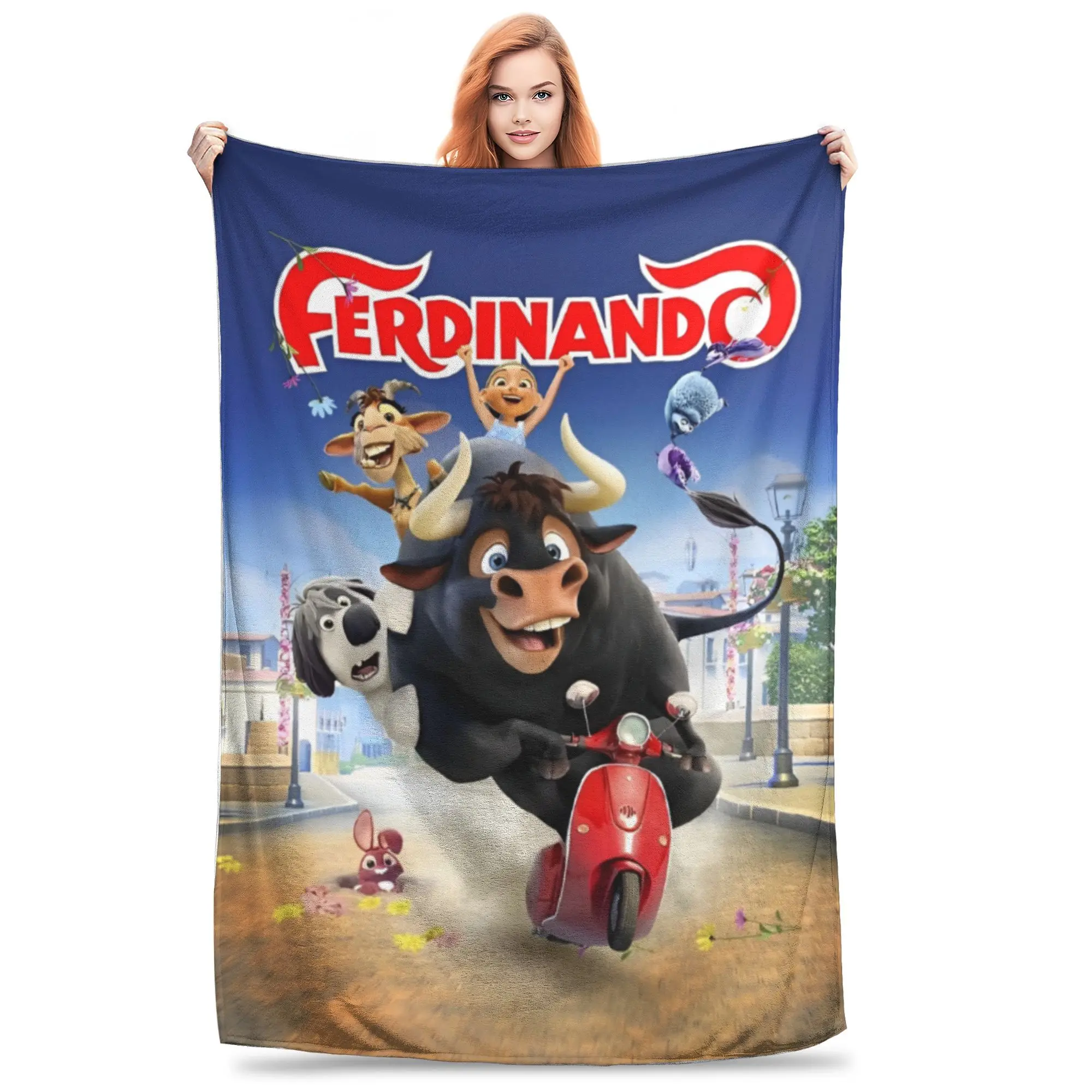

Comfortable anime cartoon ferdinand Blanket Merch Home Decorative Throw Blankets Ultra-Soft Coral Fleece Plush for Couch