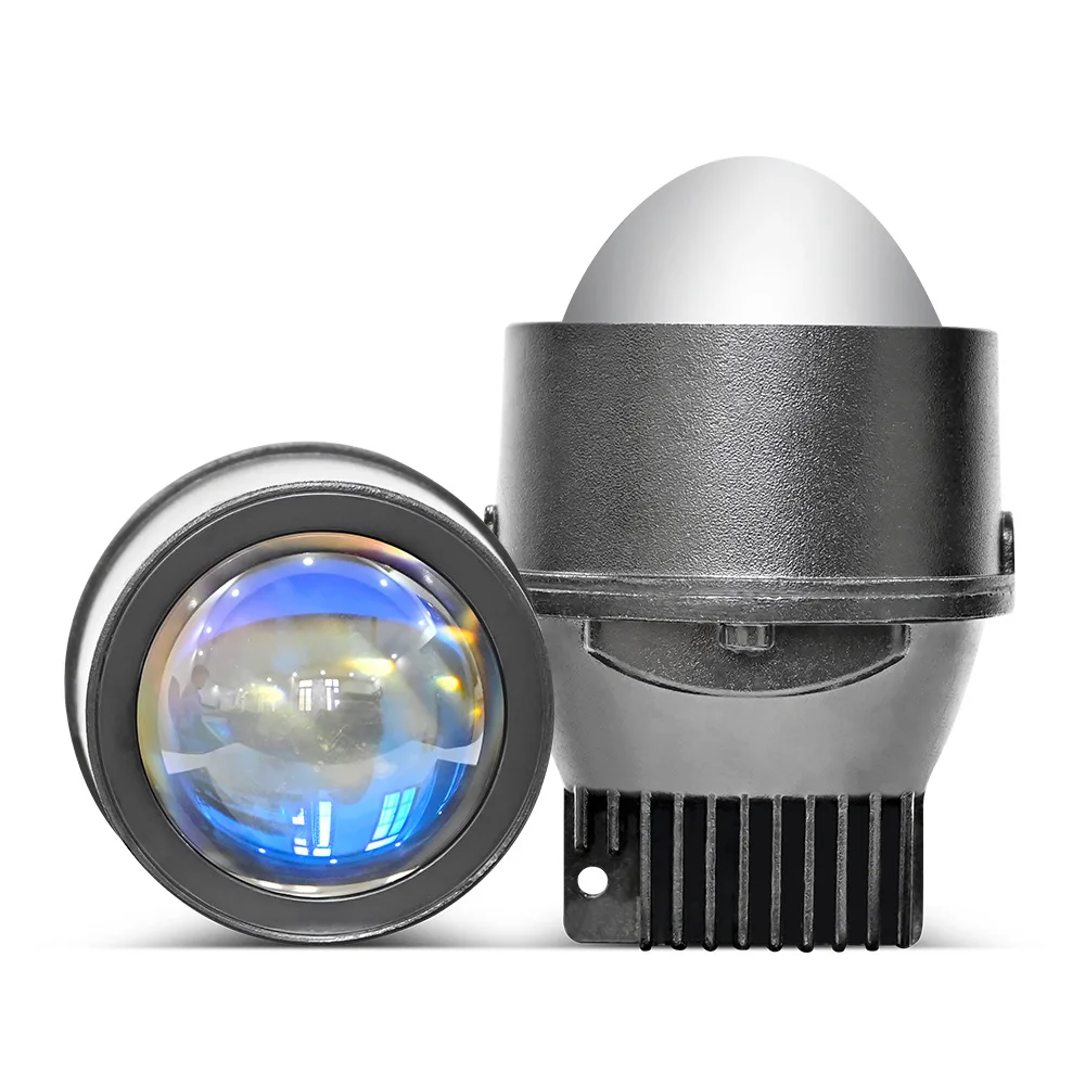 

3-Inch Tri-Color LED Lights Fog Lamp Bi-Beam Lens Waterproof Projector Fog Light Motorcycle External Spotlight Car Accessories