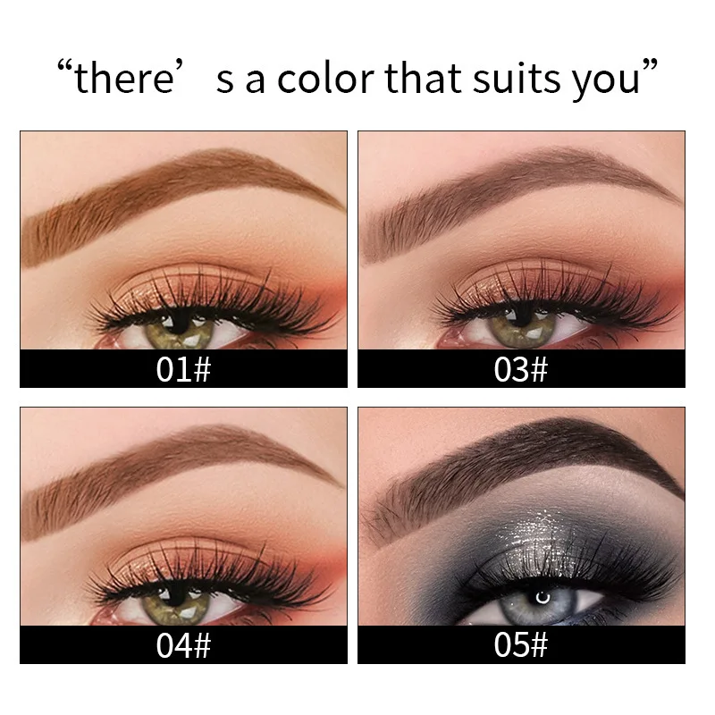 Stylo Eyeliner rotatif deux en un, Double tête, ombre à paupières, Durable, étanche, sans bavures, brosse à sourcils, Nature tridimensionnelle