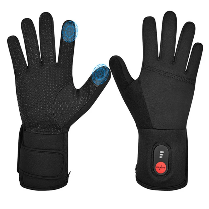 Winter Warm 7.4 Electric Battery Heated Gloves Rechargeable For Skiing Fishing Riding Hunting Keep Thermal Waterproof