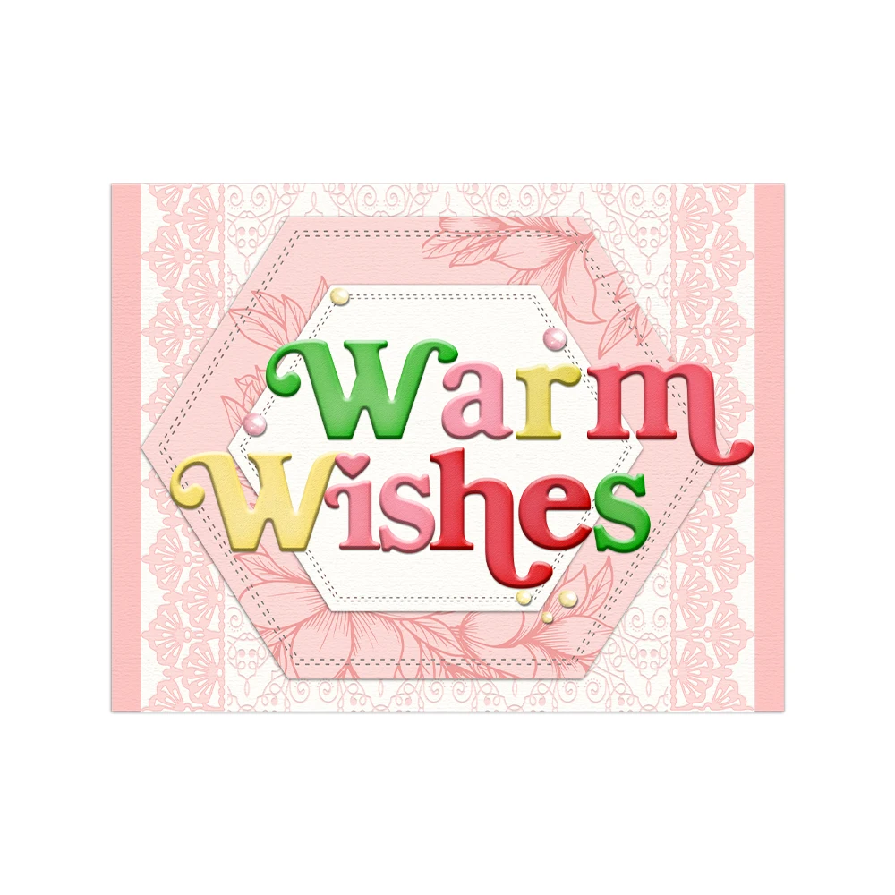 مانجو كرافت التمنيات الدافئة شاكر قطع يموت DIY بها بنفسك سكرابوكينغ لوازم المعادن يموت قالب السكين لصنع بطاقة الألبومات الحرف ديكور #3