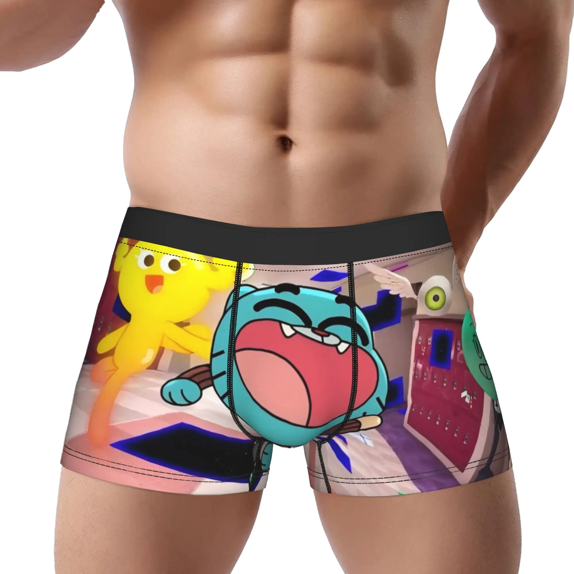 

Трусы The Amazing World of Gumball, дышащие трусики, мужское нижнее белье, вентилируемые шорты Gumball, трусы-боксеры