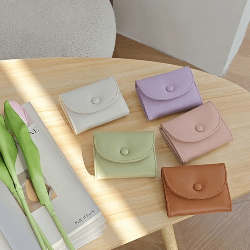 New Ultra-thin Short Wallet Small Multi Color Coin Purse Storage Bag Women's
