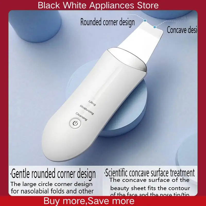 

2X Ultrasonic Facial Skin Scrubber Beauty Machine Deep Face Cleaning Peeling Shovel Exfoliating Skin Care Device-CLIM