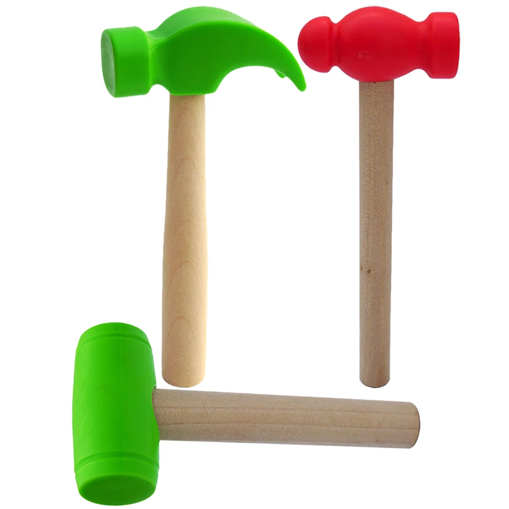 

3 Pcs Simulated Woodworking Toys Hammer Pounding Fun Small Hitting Mallet Baby Kids Hammers Children Children's