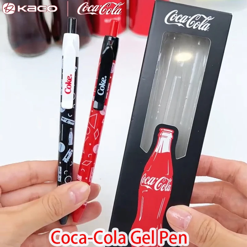 

Гелевая ручка KACO Coca-Cola, набор отличных ценностей, 0,5 мм, двойной шариковый наконечник, быстросохнущие гладкие ручки-роллеры, лицензированные стильные коллекционные подарки