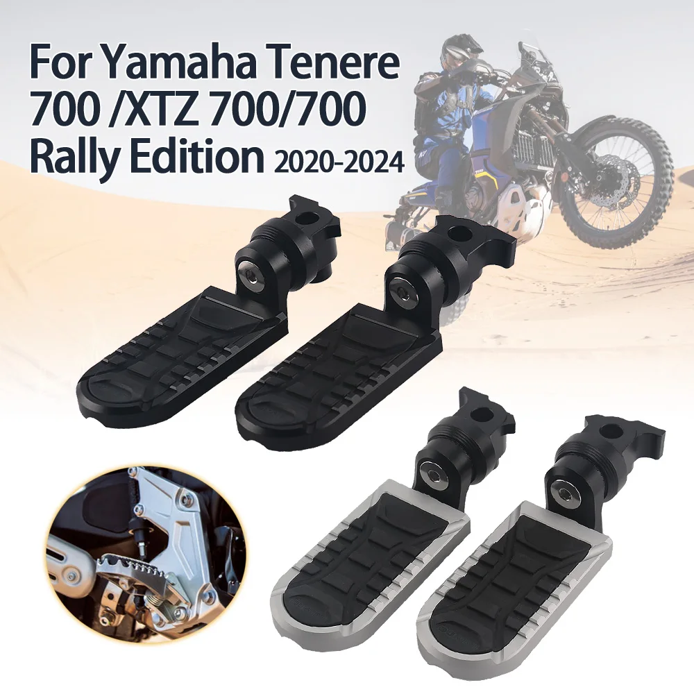 

360 Rotatable Foot Rests Rider Foot Pegs Pedal Fit For YAMAHA Tenere 700 XTZ700 TENERE700 Rally Edition Extend Lowering FootPegs