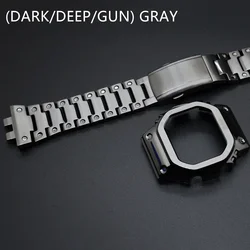 High Quality Gray Kits GMW B5000 Bracelet Set Watchband Metal Bezel GMW-B5000 316L Stainless Watch Band Case Cover Strap Tools