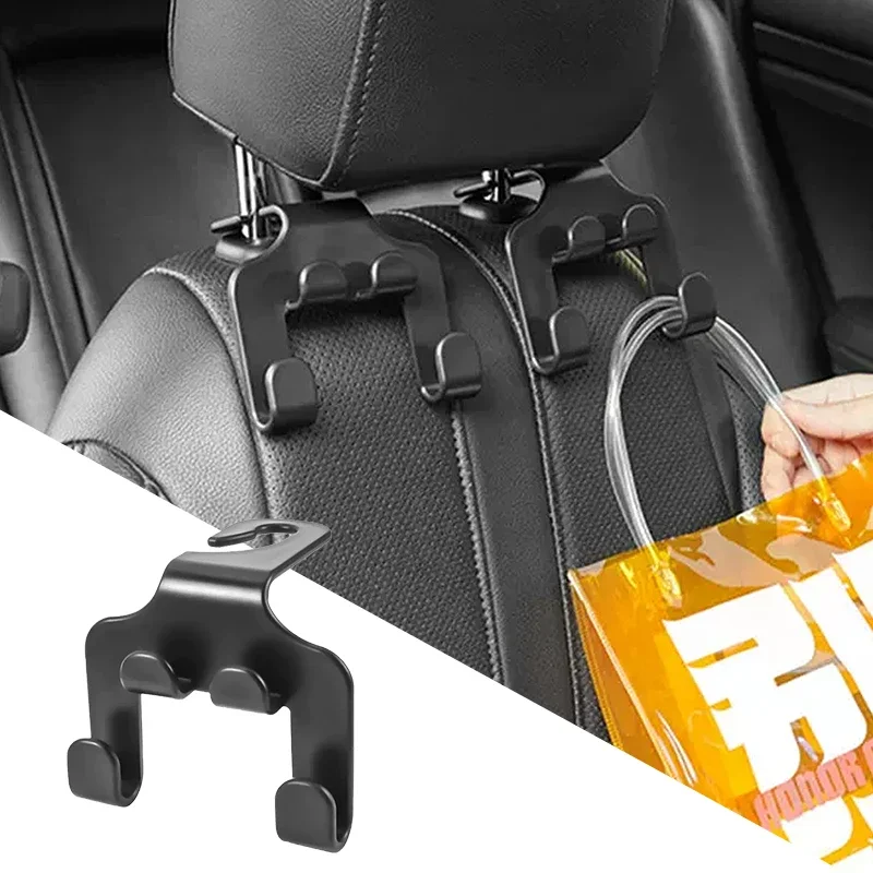 Car Double Head Seat Hook Mutifunctional Storage Hanger For Volkswagen VW Amarok Ameo Arteon Atlas Beetle Caddy Caravelle CC