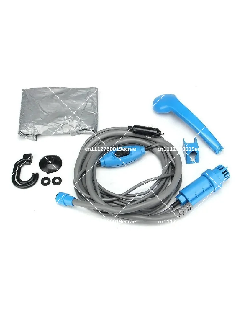 12V Portable Car Shower for Outdoor Camping Travel, Car Washer Cleaning Tool with Cigarette Lighter, Car Washing Accessories