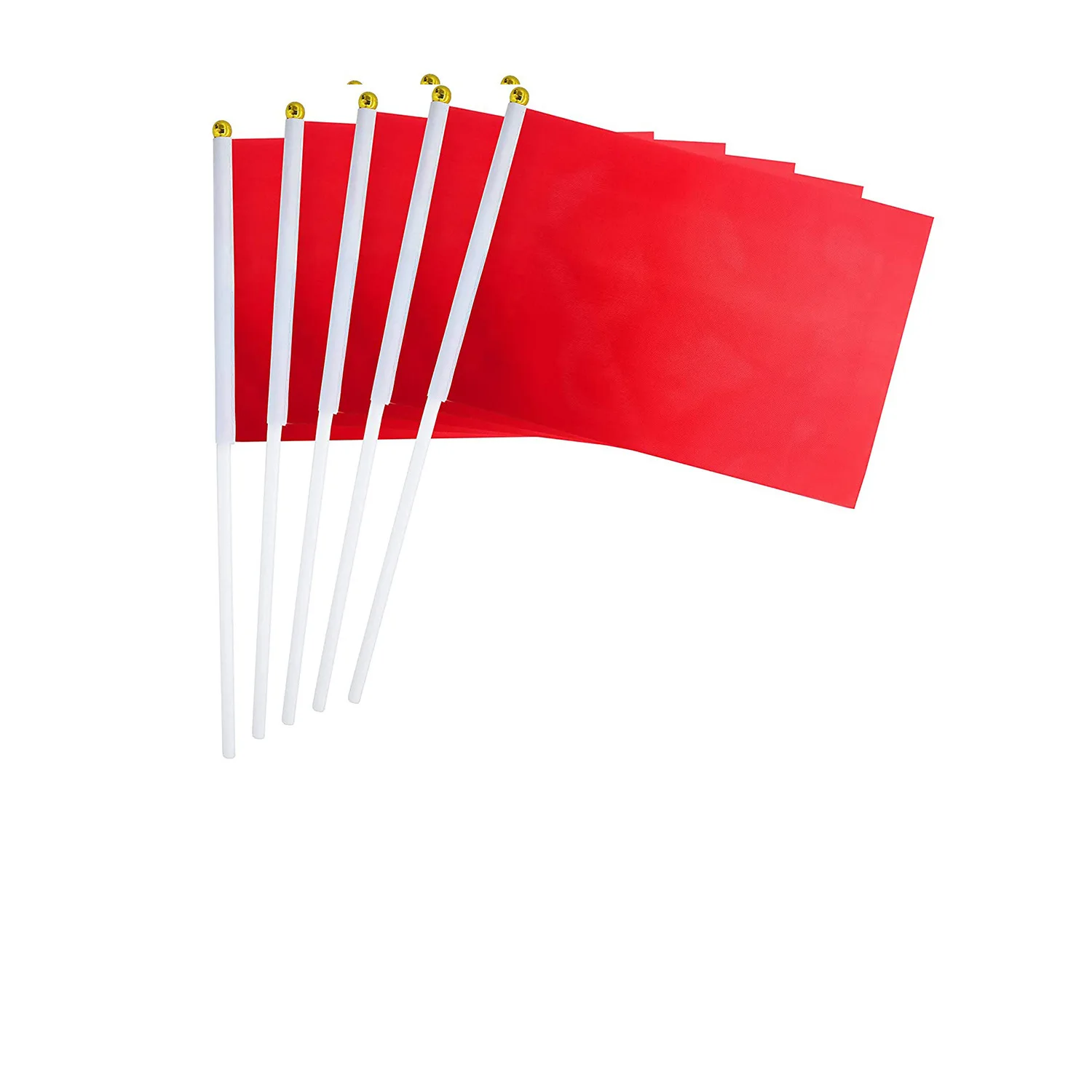 Z-ONE FLAG Solid color hand waving flag 14*21cm  White/Red/Blue/Black  Hand waving flag  30cm with plastic flagpole Decor