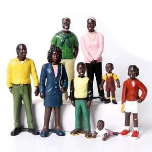 Realistische Miniaturaufkleber, beabsichtigtes Spielmodellspielzeug, realistische Details, asiatische, afroamerikanische, asiatische Familien, Figuren, Details 6 Hauptverkäufe Hiena Toy - №6