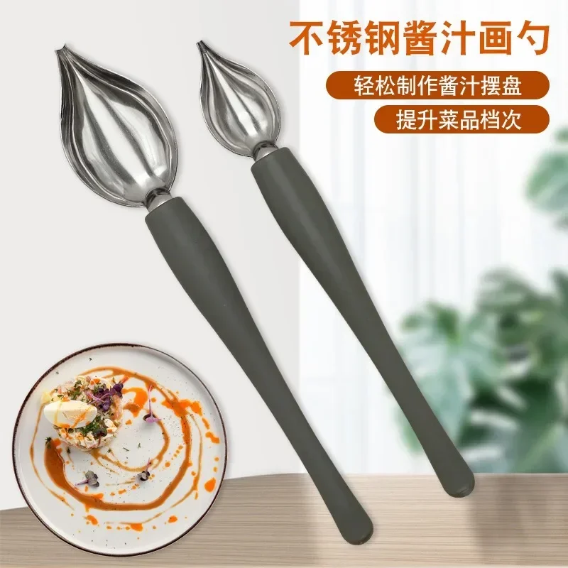 Chef Decoration Spoon Decorate Sushi Food Draw Tool Design Sauce Dressing Plate Dessert Bakeware Cake Gastronomy Coffee Spoon