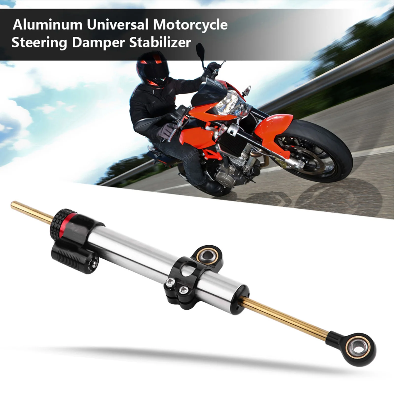 Aluminum Universal Motorcycle Steering Damper Stabilizer for MT10 MT 07 MT09 Long Type