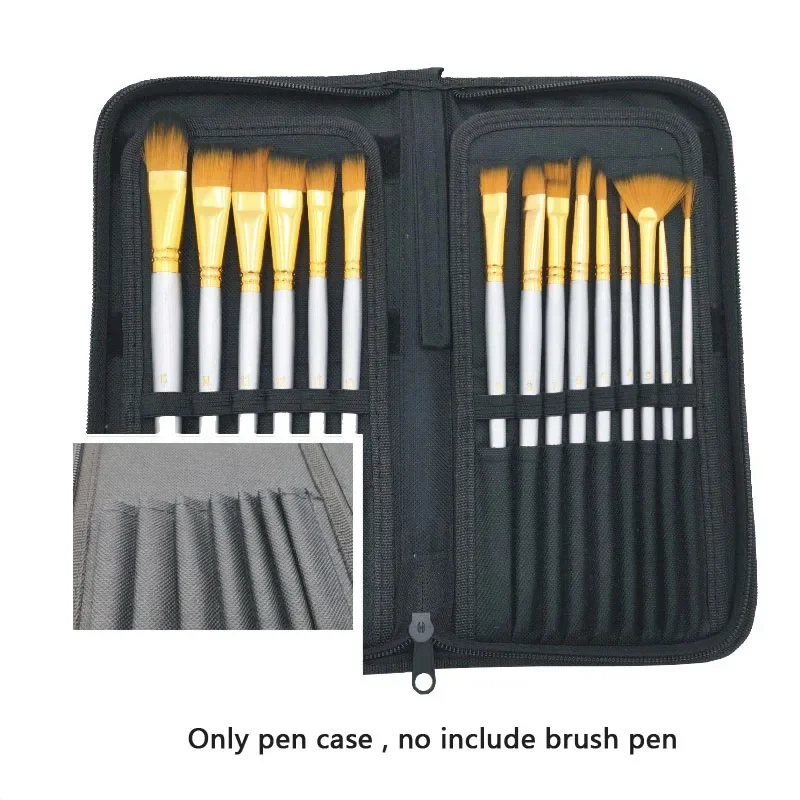 Folding Pencil Case for Watercolor Brush Pens Portable Canvas Box Pencil Painting Kit School Supplies for Artist Stationery
