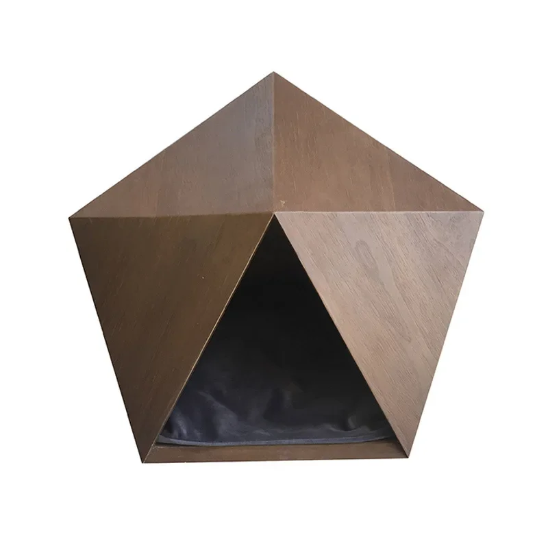 Creative Wooden Cat Nest Solid Wood Furniture Pet Teddy Small Dog Kennel Pet Nest Cushion Supplies
