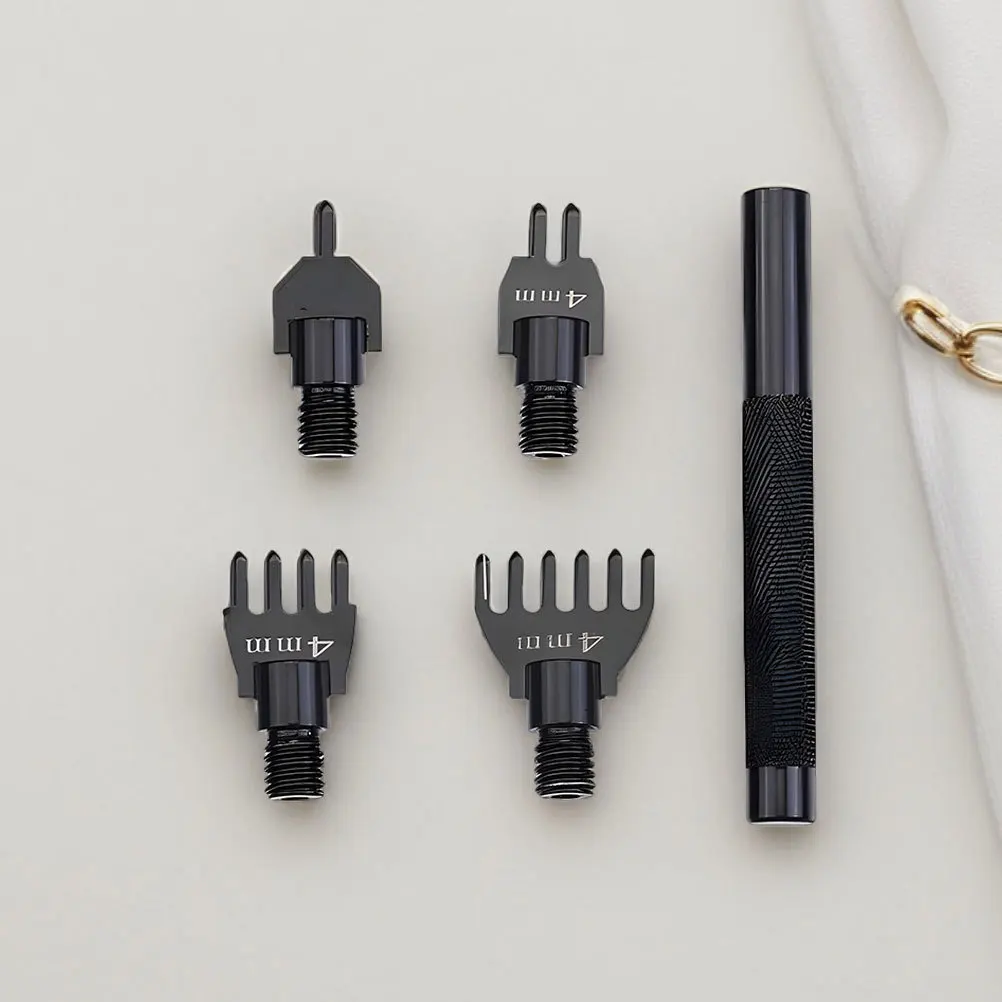 

1 Set Adjustable Stitching Punch Round Hole Maker For Diy Craft Projects Interchangeable Tool Kit Stitching Chisel