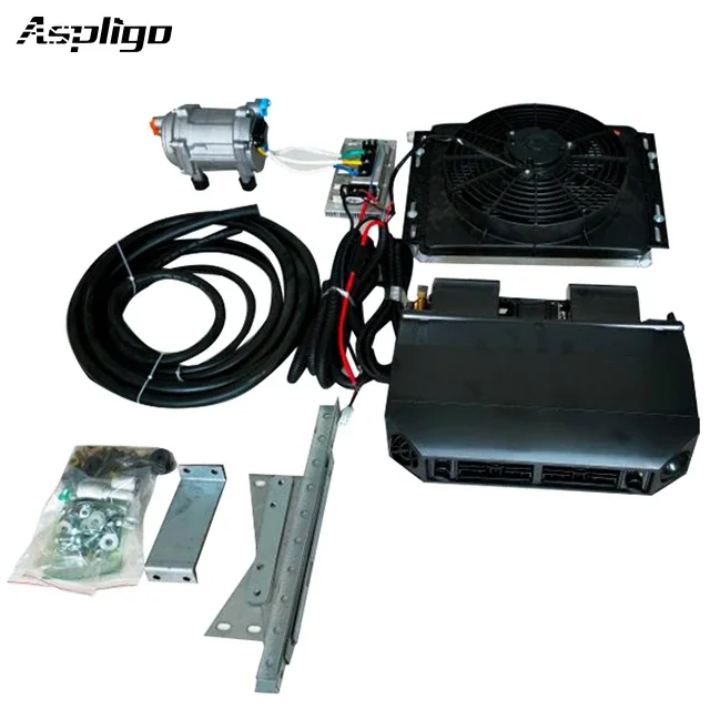 12v Car Truck Bus air conditioner Universal 24 Volt Underdash Ac Kit Auto AC Evaporator for Mini Car