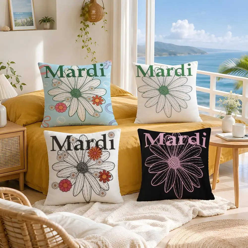 Character Mardi Cushion Cover Throw Pillow Short Plush Fresh Natural Cushion for Living Room Sofa Ornament Present Gift