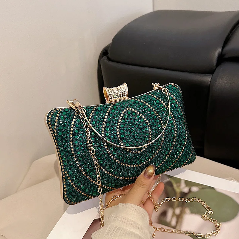 

Новинка 2025 года, женский праздничный клатч из бисера, цепочка со стразами, винтажный универсальный женский кошелек через плечо
