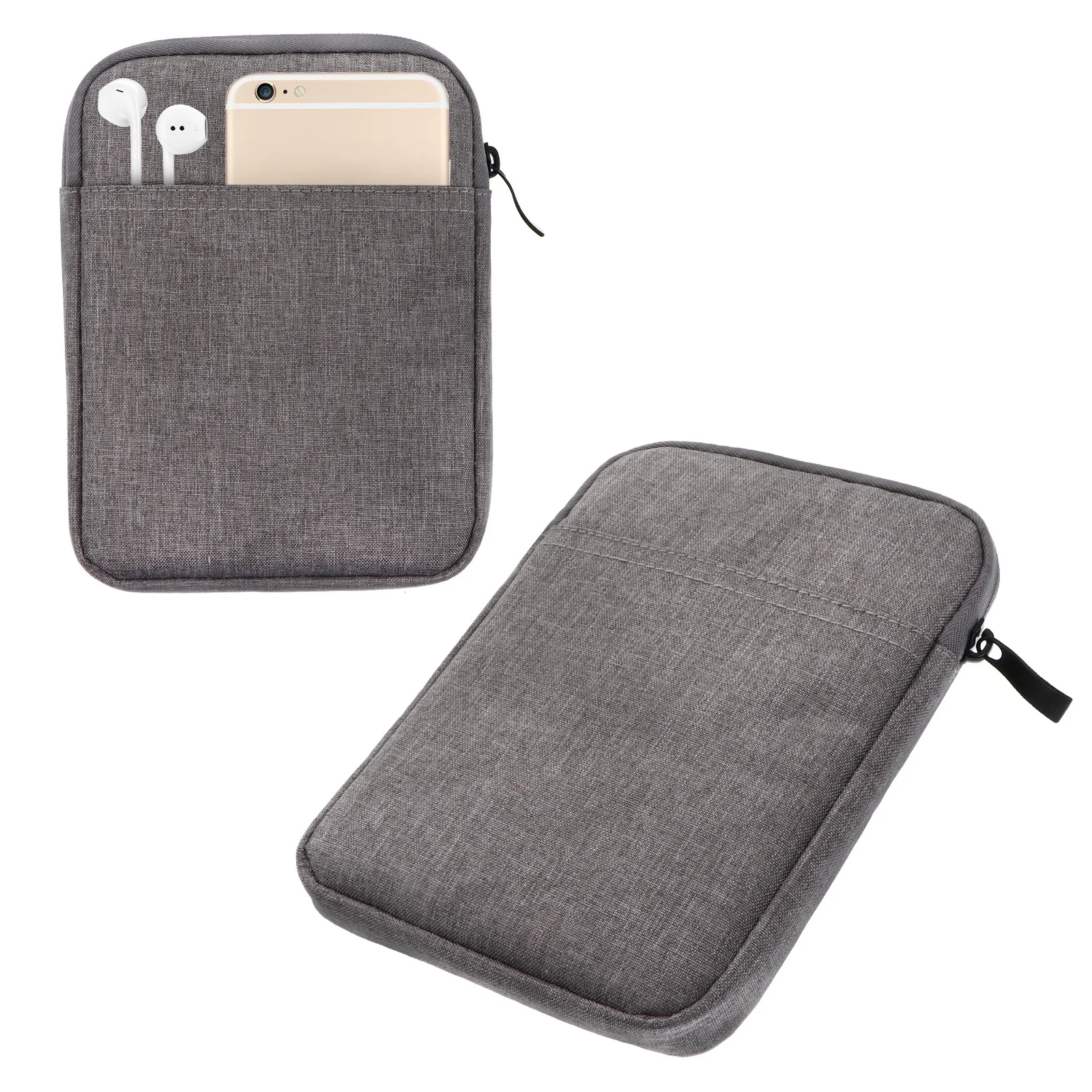 

1pc 6In Protective Case Waterproof Breathable E-Reader Cover With Storage Pocket For Phone Headset Ultra-Thin E-Book