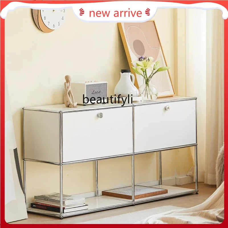 

SS Module combination stainless steel chest cabinet, ancient side cabinet in living room, storage, retro home dining side cabine