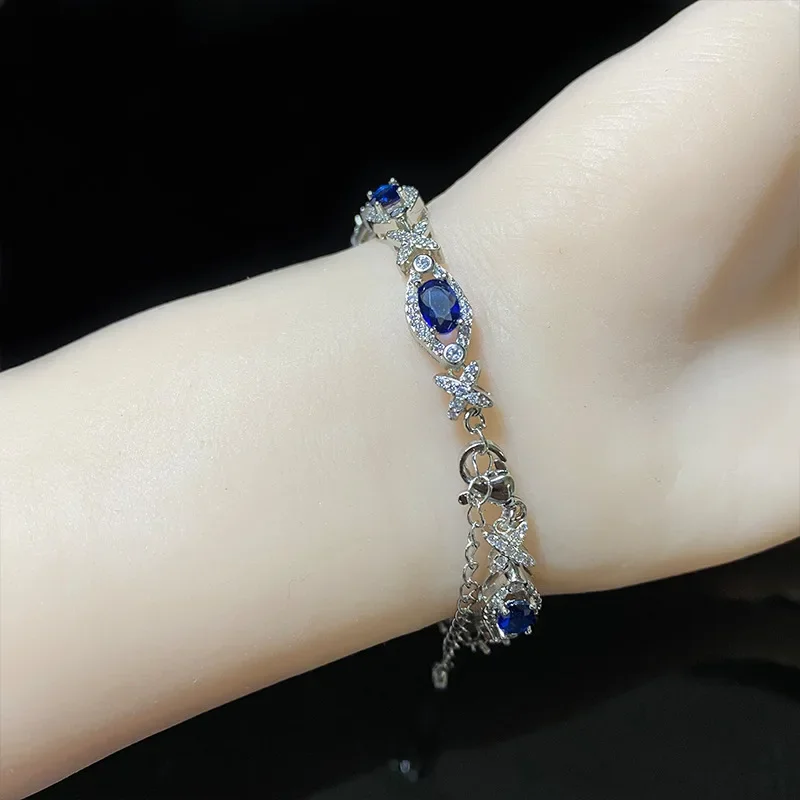 سوار MDLAntique الفاخر من الياقوت المقلد المطلي بالذهب والمواعدة اليومية والمجوهرات الفاخرة ذات الألماس الأحمر والأكسيد الالمونيوم الملون