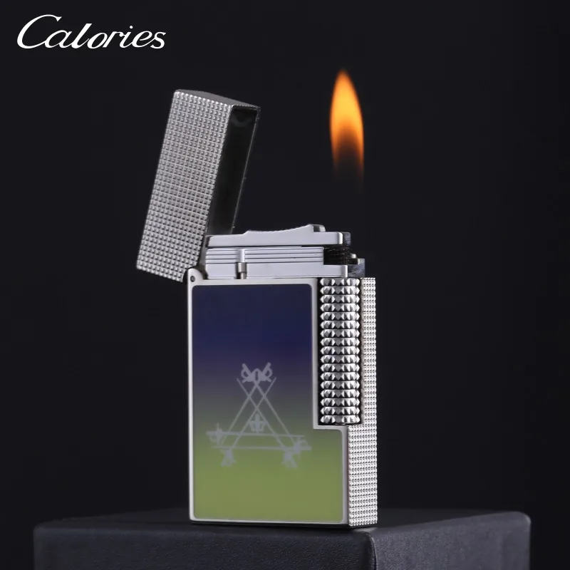 New Camry Brass Side Slip Dark Night Light Langsheng Inflatable Lighter Crisp Steel Sound Creative Personalized High End Gift