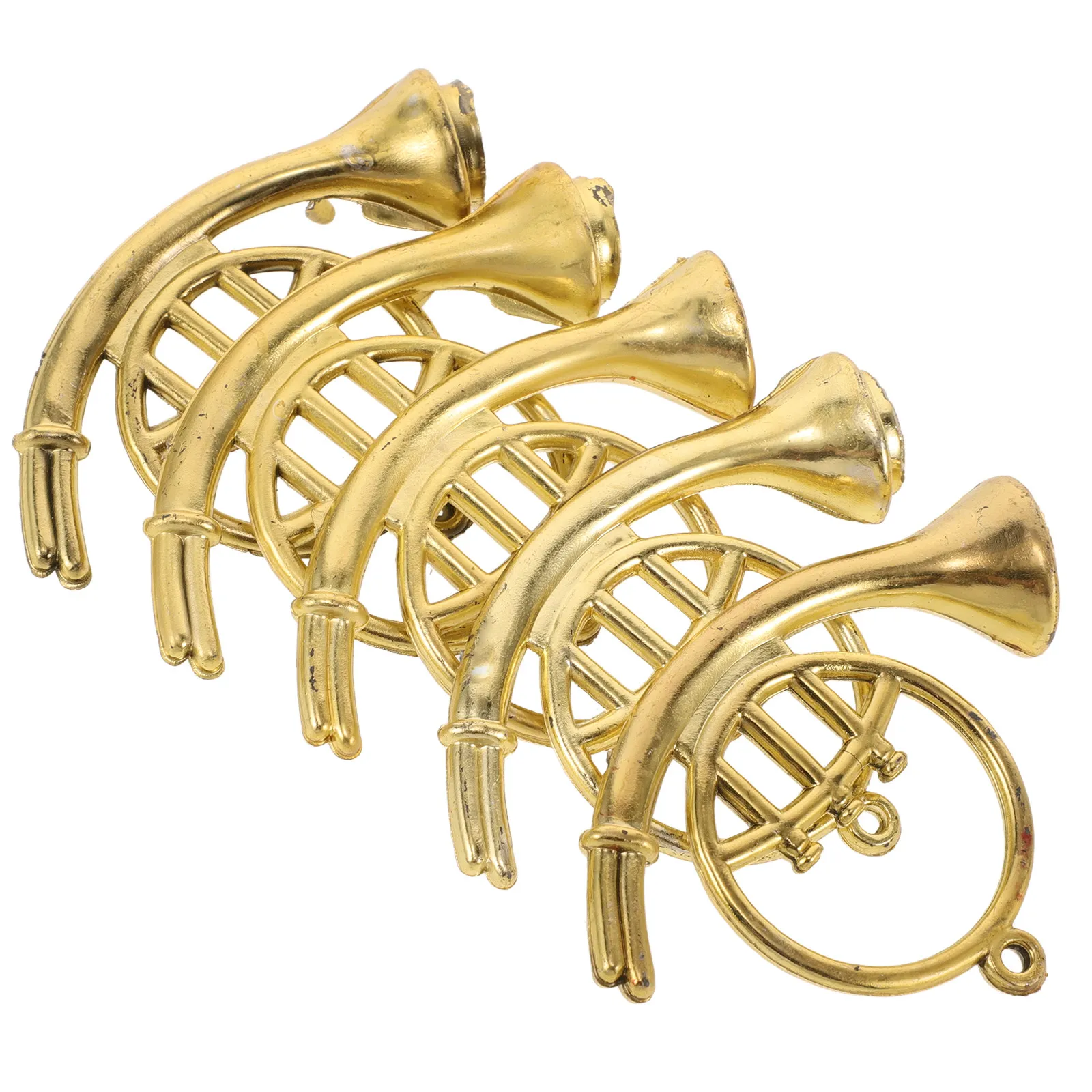 12pcs Mini Christmas Ornament Set – Miniature Trumpet Sax Flute Trombone Plastic Tree Decor for Home Office Holiday