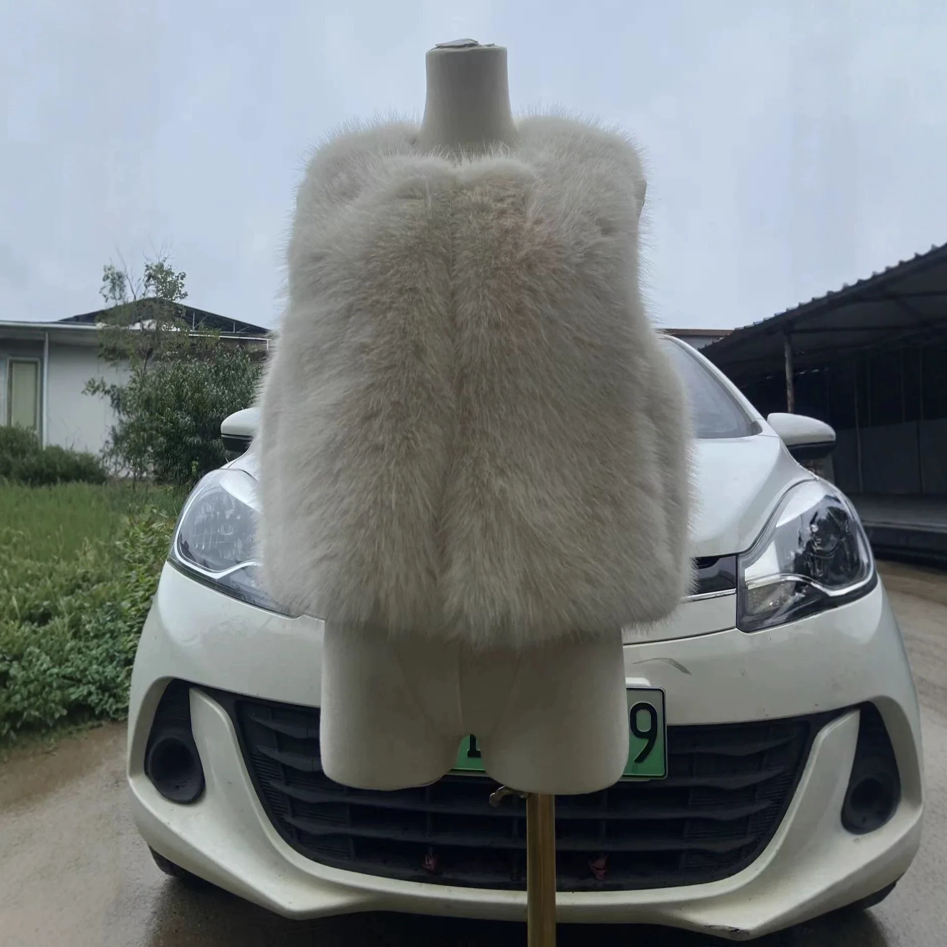 Short Faux Fur Vest Slim Whole Skin Sleeveless Autumn Winter New Faux Fox Fur Women's Short Vest