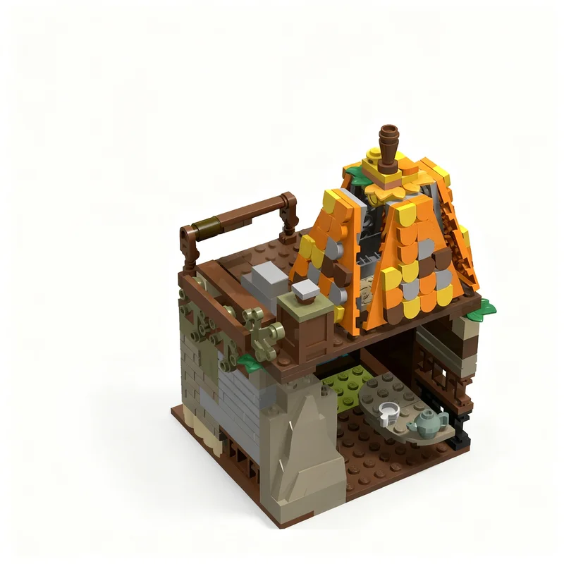 259pcs MOC Omas Holzhütte Im Wald Grandma's Cottage In The Woods MF02 City Model Building Blocks Christmas Gift Construction Toy