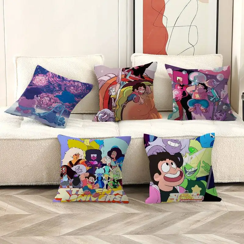 Steven Universe Animation Pillow Covers Cartoon Sofa Decorative Home Double-sided Printing Short Plush Cute Cushion Cover
