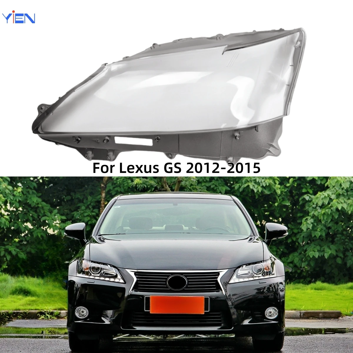 For Lexus Gs Gs250 Gs350 Gs300 Gs430 2012 2013 2014 2015 Car Front Lens Cover Front Headlight Cover Glass Headlight