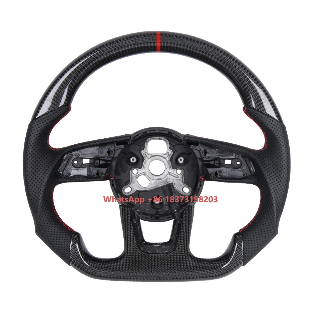 

For Real Carbon Fiber Steering Wheel for 17-21 RS3 19-21 RS4 17-21 RS5 17-22 A3 A4
