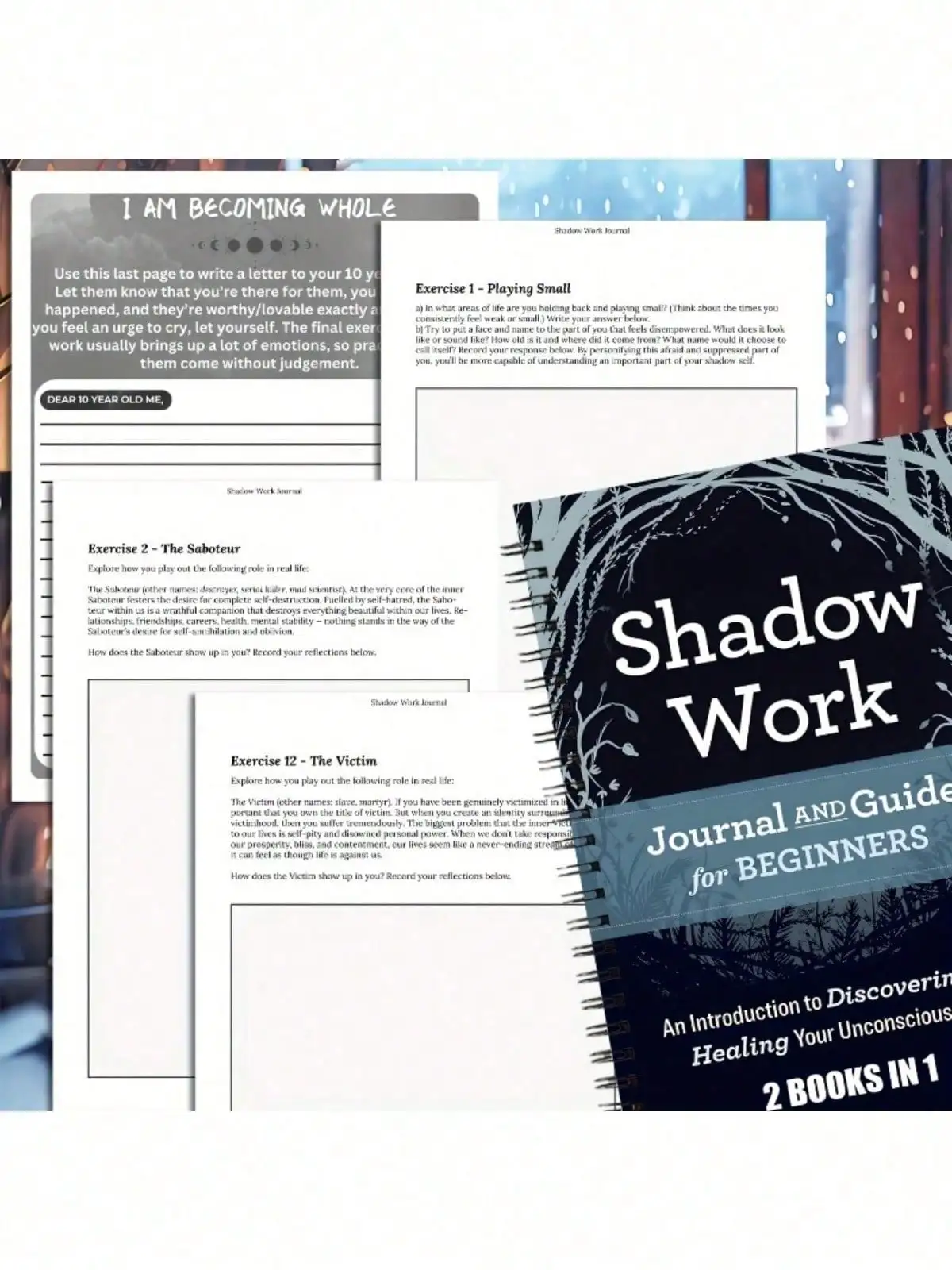 1pc 2-In-1 Shadow Workbook for Beginners - Guided Exercises, Inner Healing & Self-Awareness Tool, Perfect Gift
