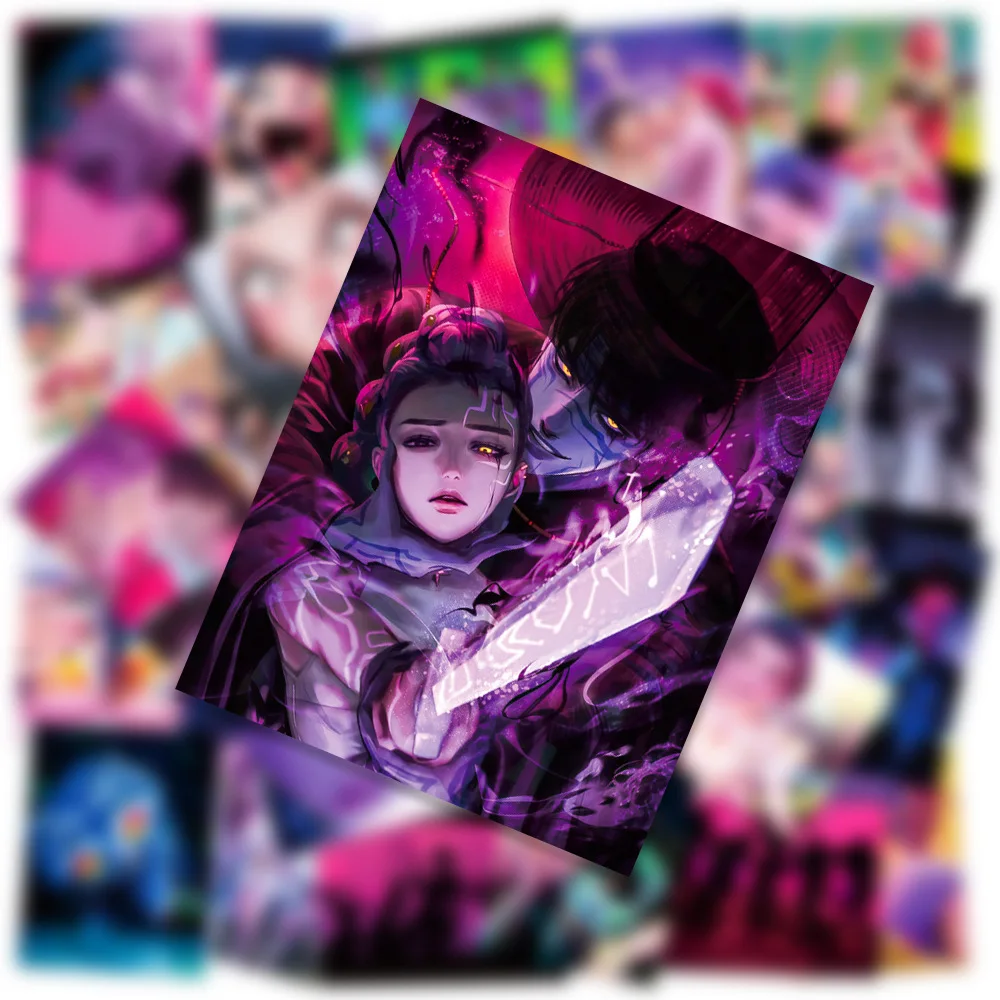 50 قطعة من ملصقات K-pop Demon Hunters HUNTR/X ملصقات جرافيتي للفيلم كوب ماء ملصقات زخرفية مقاومة للماء #3