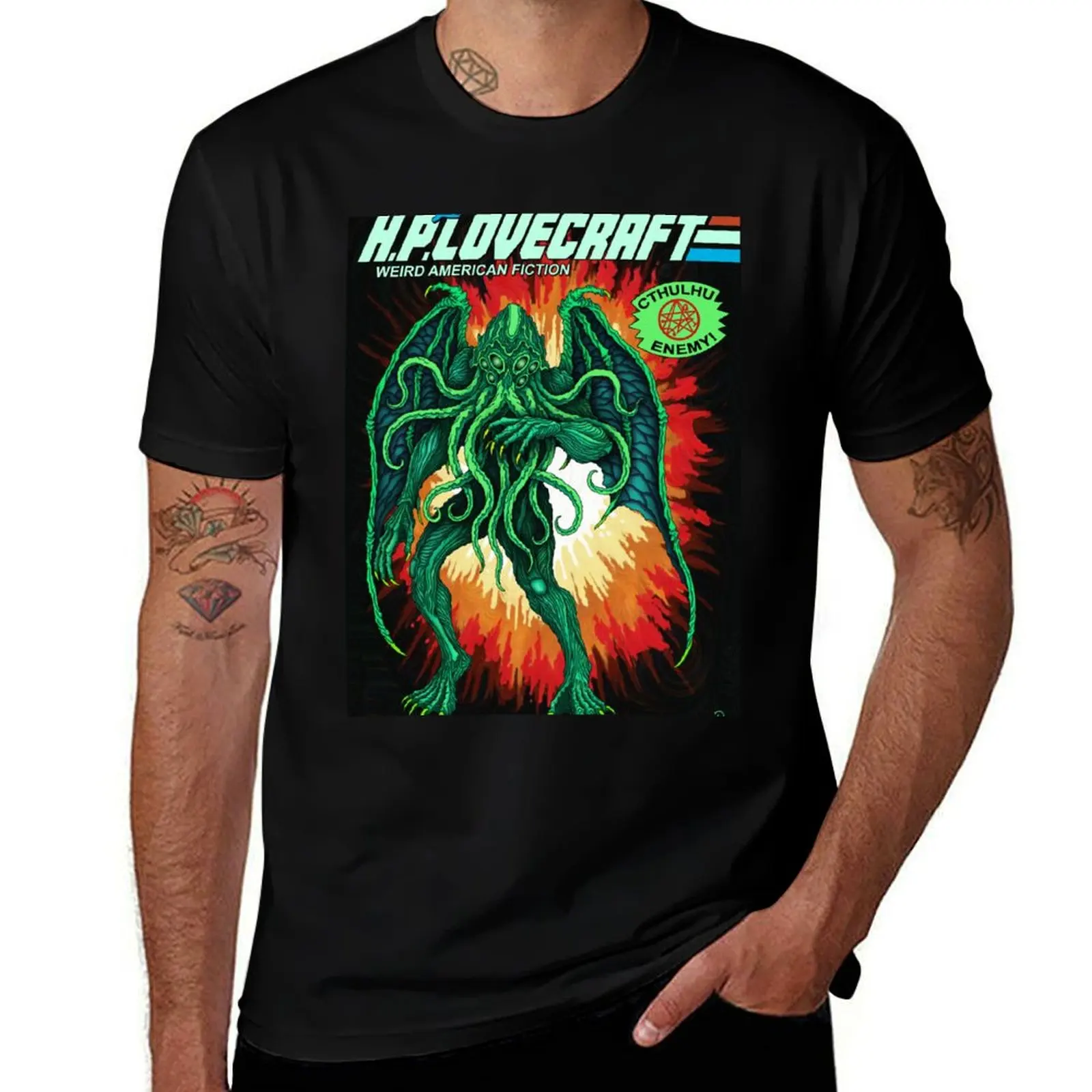 Cthulhu Commander - Azhmodai 23 T-Shirt Industrial Work Tee Shirt T-Shirt
