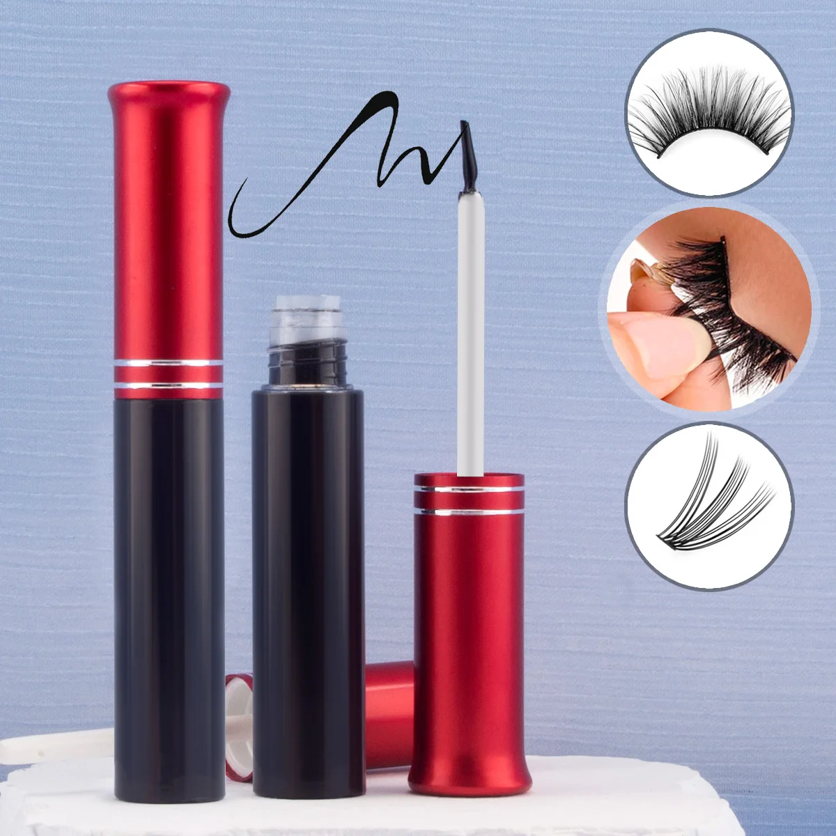 Colla monouso per ciglia finte, adesivo cosmetico non irritante, delicato e duraturo