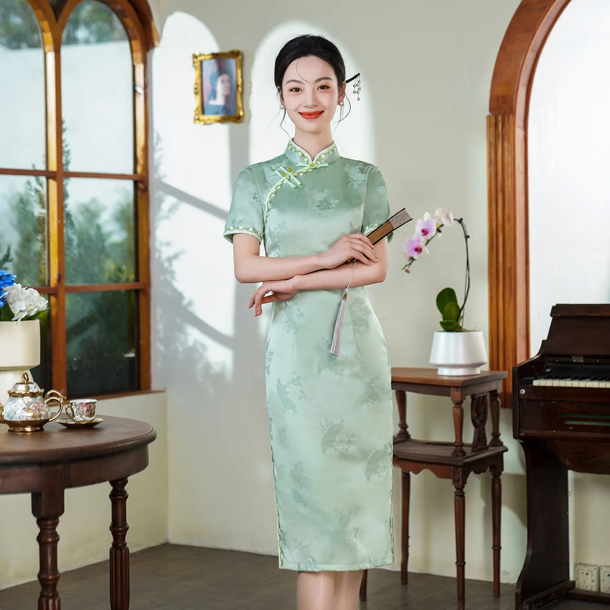 Yourqipao Improved Cheongsam Skirt 2025 New Women's Chinese Style Young Temperament Girl's Dress Traditional Qipao